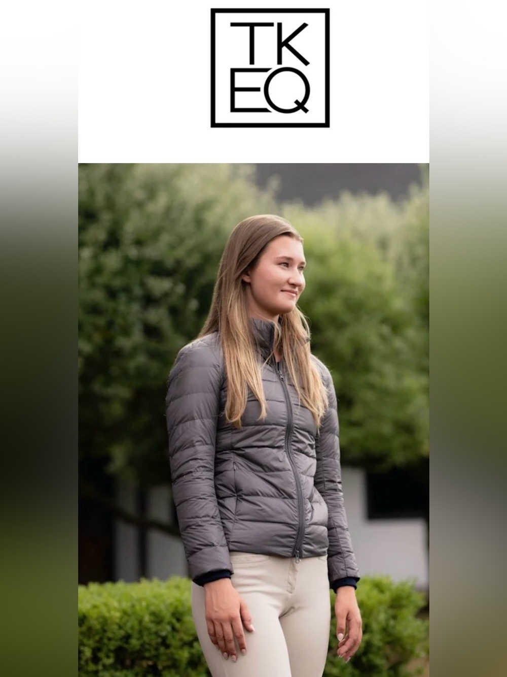 TKEQ Grey Packable Down Jacket - Small